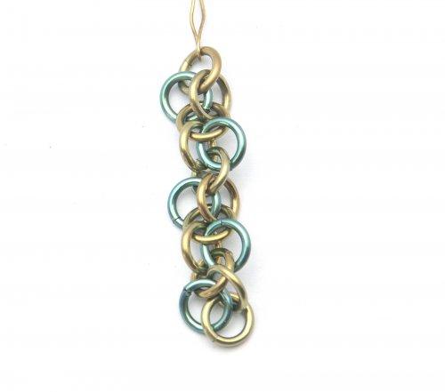 Kylie Jones's Niobium Zigzag Earrings - , Chain Maille Jewelry, Making Chain, Chain Making , niobium zigzag earrings