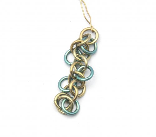 Kylie Jones's Niobium Zigzag Earrings - , Chain Maille Jewelry, Making Chain, Chain Making , niobium zigzag earrings