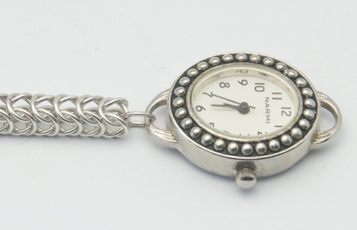 Kylie Jones's Box Chain Watchband - , Chain Maille Jewelry, Making Chain, Chain Making , box chain watchband