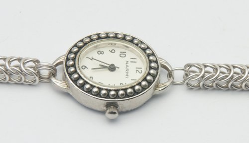 Kylie Jones's Box Chain Watchband - , Chain Maille Jewelry, Making Chain, Chain Making , box chain watchband