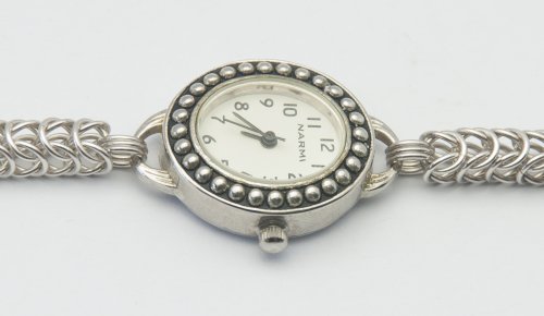 Kylie Jones's Box Chain Watchband - , Chain Maille Jewelry, Making Chain, Chain Making , box chain watchband