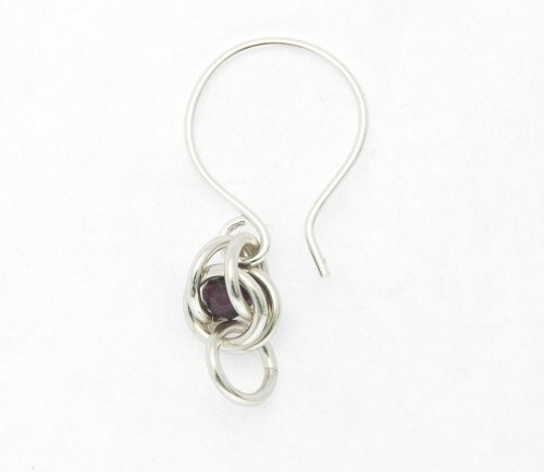 Kylie Jones's Garnet Chain Maille Earrings - , Chain Maille Jewelry, Making Chain, Chain Making , garnet chain maille earrings