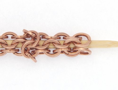 Kylie Jones's Square Wire Rings Round Maille Bracelet - , Chain Maille Jewelry, Making Chain, Chain Making , square wire rings round maille bracelet