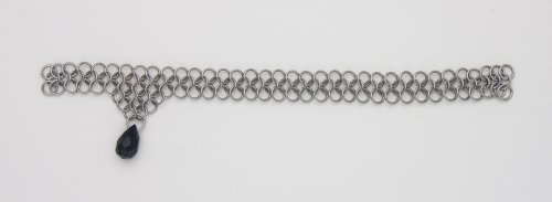 Kylie Jones's Black Drops Stainless Steel Chain Maille Bracelet - , Chain Maille Jewelry, Making Chain, Chain Making , chain maille bracelet