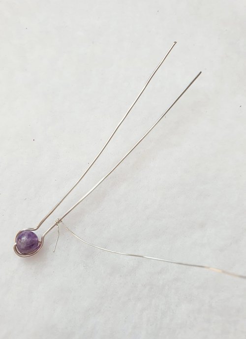 Natalie Patten's Adjustable Wire Wrapped Ring with Gemstone Bead - , Wire Weaving, Weaving, Wire Weaving, Weaving Wire, woven wire wrap ring