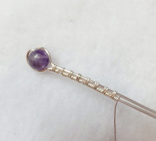 Natalie Patten's Adjustable Wire Wrapped Ring with Gemstone Bead - , Wire Weaving, Weaving, Wire Weaving, Weaving Wire, woven wire wrap ring