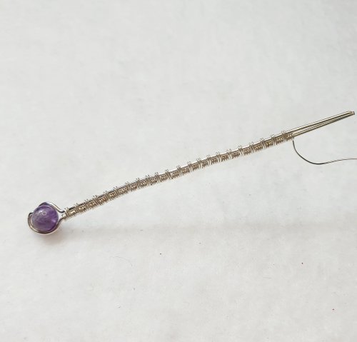 Natalie Patten's Adjustable Wire Wrapped Ring with Gemstone Bead - , Wire Weaving, Weaving, Wire Weaving, Weaving Wire, woven wire wrap ring