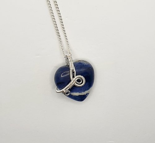 Natalie Patten's Top Drilled Stone Pendant - , Wire Weaving, Wire Wrapping, Wrapping, Wire Wrapping Jewelry, Weaving, Wire Weaving, Weaving Wire, top drilled woven bail