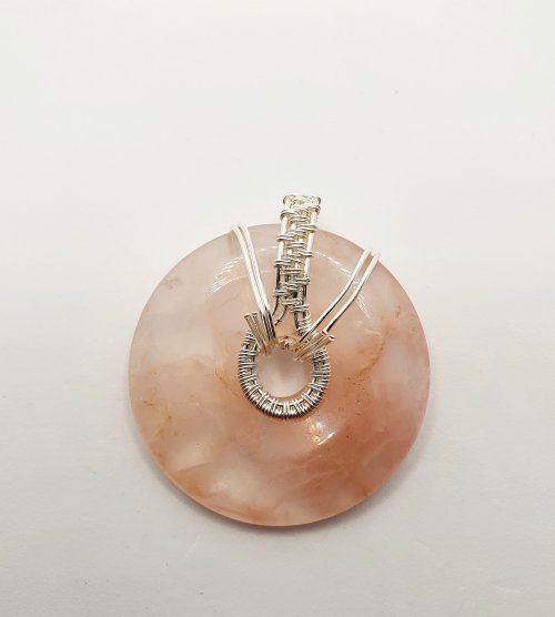 Natalie Patten's Wire Wrapped Donut Pendant - , Classic Wire Jewelry, Wire Wrapping, Wrapping, Wire Wrapping Jewelry, Weaving, Wire Weaving, Weaving Wire, wire wrapped donut pendant