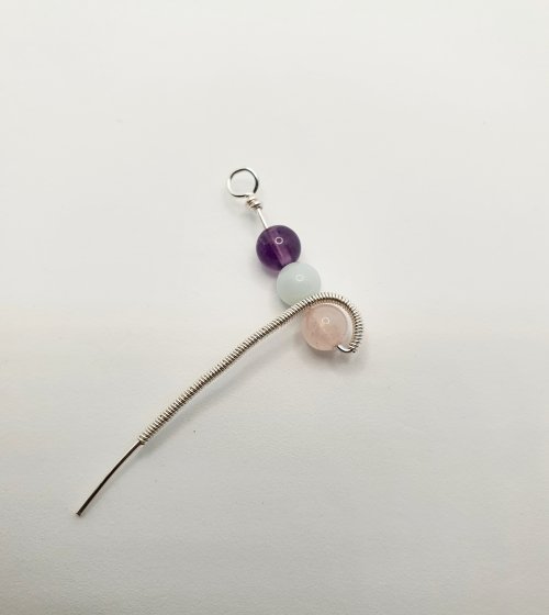 Natalie Patten's Coiled Wrap Bead Earrings - , Contemporary Wire Jewelry, Spirals, Wire Spiral, Spiral Wire Wrap, , coiled wrap bead earrings