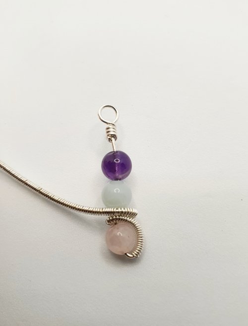 Natalie Patten's Coiled Wrap Bead Earrings - , Contemporary Wire Jewelry, Spirals, Wire Spiral, Spiral Wire Wrap, , coiled wrap bead earrings