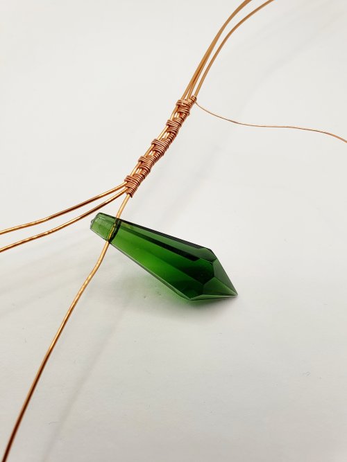 Natalie Patten's Wire Wrap a Chandelier Crystal - , Contemporary Wire Jewelry, Wire Wrapping, Wrapping, Wire Wrapping Jewelry, Weaving, Wire Weaving, Weaving Wire, wire wrapped chandelier crystal