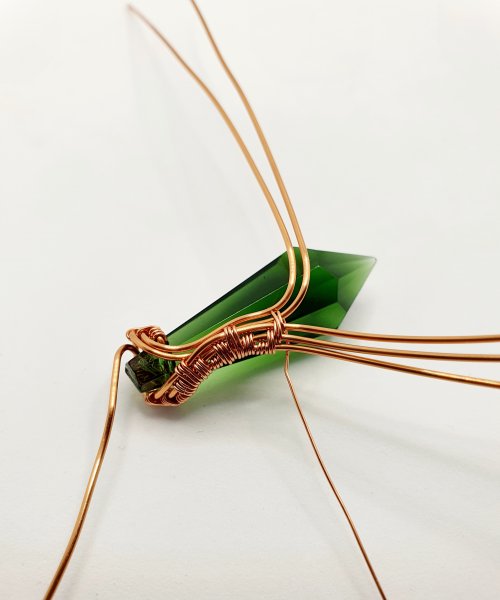 Natalie Patten's Wire Wrap a Chandelier Crystal - , Contemporary Wire Jewelry, Wire Wrapping, Wrapping, Wire Wrapping Jewelry, Weaving, Wire Weaving, Weaving Wire, wire wrapped chandelier crystal