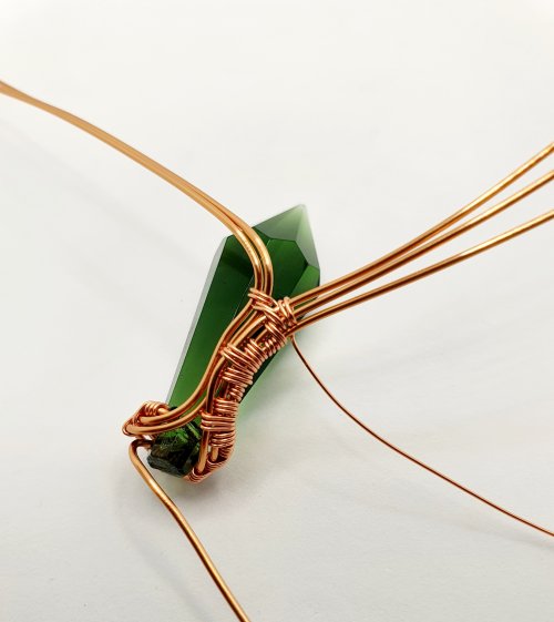 Natalie Patten's Wire Wrap a Chandelier Crystal - , Contemporary Wire Jewelry, Wire Wrapping, Wrapping, Wire Wrapping Jewelry, Weaving, Wire Weaving, Weaving Wire, wire wrapped chandelier crystal