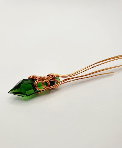 Natalie Patten's Wire Wrap a Chandelier Crystal - , Contemporary Wire Jewelry, Wire Wrapping, Wrapping, Wire Wrapping Jewelry, Weaving, Wire Weaving, Weaving Wire, wire wrapped chandelier crystal