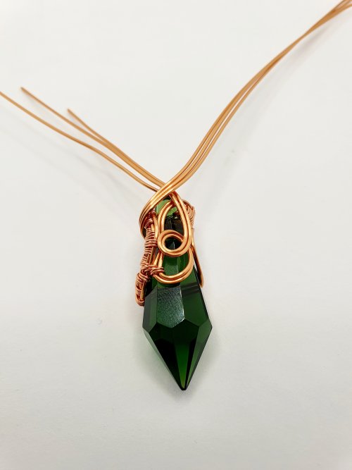 Natalie Patten's Wire Wrap a Chandelier Crystal - , Contemporary Wire Jewelry, Wire Wrapping, Wrapping, Wire Wrapping Jewelry, Weaving, Wire Weaving, Weaving Wire, wire wrapped chandelier crystal
