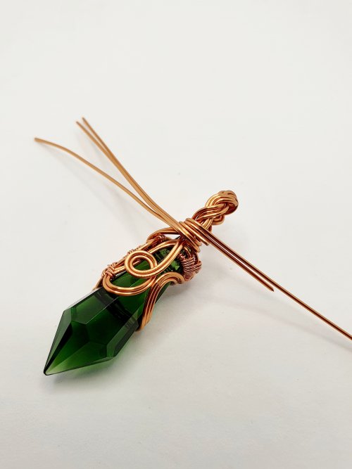 Natalie Patten's Wire Wrap a Chandelier Crystal - , Contemporary Wire Jewelry, Wire Wrapping, Wrapping, Wire Wrapping Jewelry, Weaving, Wire Weaving, Weaving Wire, wire wrapped chandelier crystal