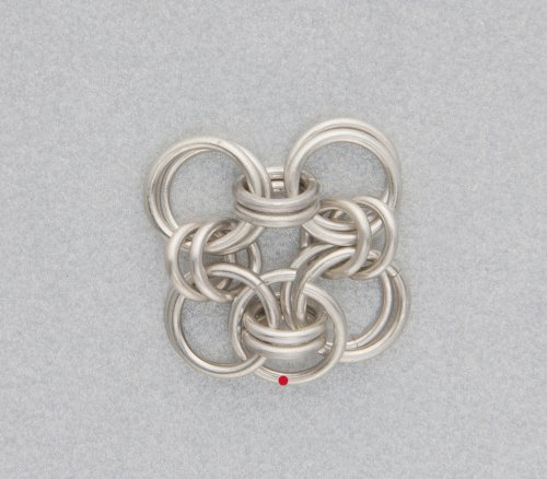 Kylie Jones's Sterling Silver Chain Maille Bridal Earrings - , Chain Maille Jewelry, Making Chain, Chain Making , Add a large jump ring sandwiched between the other large ones.