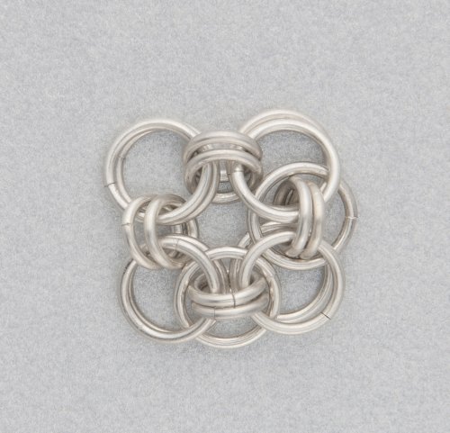 Kylie Jones's Sterling Silver Chain Maille Bridal Earrings - , Chain Maille Jewelry, Making Chain, Chain Making , Add a 2nd large ring around the next 2 small rings.