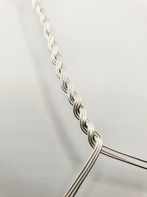 Natalie Patten's Braided Wire Cuff - , Contemporary Wire Jewelry, Spirals, Wire Spiral, Spiral Wire Wrap, Weaving, Wire Weaving, Weaving Wire, braided wire cuff