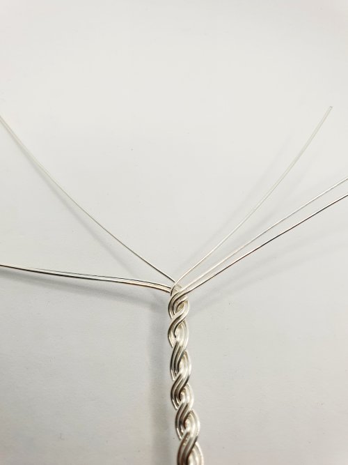 Natalie Patten's Braided Wire Cuff - , Contemporary Wire Jewelry, Spirals, Wire Spiral, Spiral Wire Wrap, Weaving, Wire Weaving, Weaving Wire, braided wire cuff