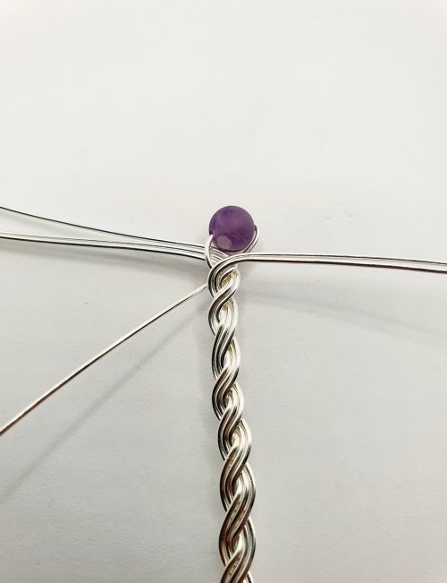 Natalie Patten's Braided Wire Cuff - , Contemporary Wire Jewelry, Spirals, Wire Spiral, Spiral Wire Wrap, Weaving, Wire Weaving, Weaving Wire, braided wire cuff