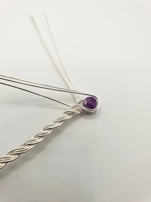 Natalie Patten's Braided Wire Cuff - , Contemporary Wire Jewelry, Spirals, Wire Spiral, Spiral Wire Wrap, Weaving, Wire Weaving, Weaving Wire, braided wire cuff