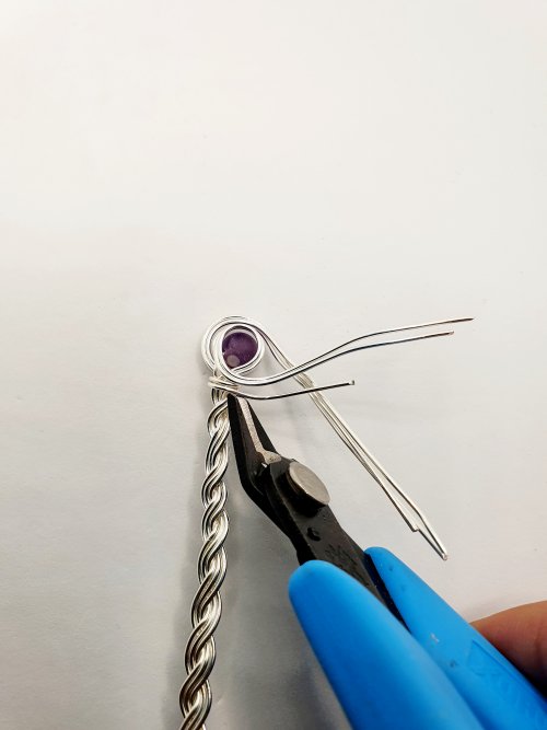Natalie Patten's Braided Wire Cuff - , Contemporary Wire Jewelry, Spirals, Wire Spiral, Spiral Wire Wrap, Weaving, Wire Weaving, Weaving Wire, braided wire cuff