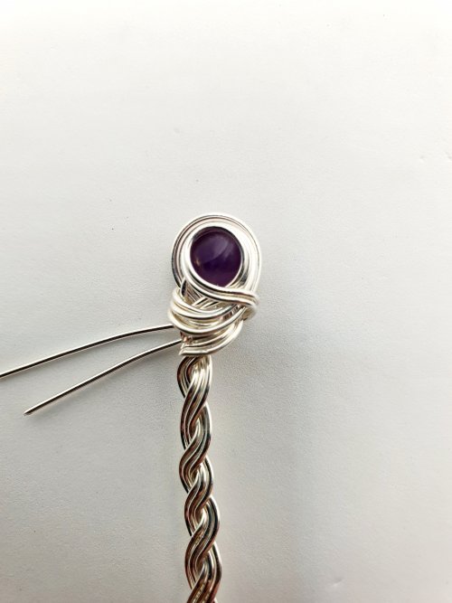 Natalie Patten's Braided Wire Cuff - , Contemporary Wire Jewelry, Spirals, Wire Spiral, Spiral Wire Wrap, Weaving, Wire Weaving, Weaving Wire, braided wire cuff