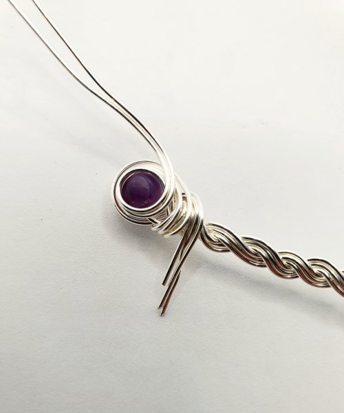 Natalie Patten's Braided Wire Cuff - , Contemporary Wire Jewelry, Spirals, Wire Spiral, Spiral Wire Wrap, Weaving, Wire Weaving, Weaving Wire, braided wire cuff