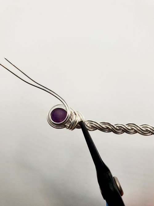 Natalie Patten's Braided Wire Cuff - , Contemporary Wire Jewelry, Spirals, Wire Spiral, Spiral Wire Wrap, Weaving, Wire Weaving, Weaving Wire, braided wire cuff