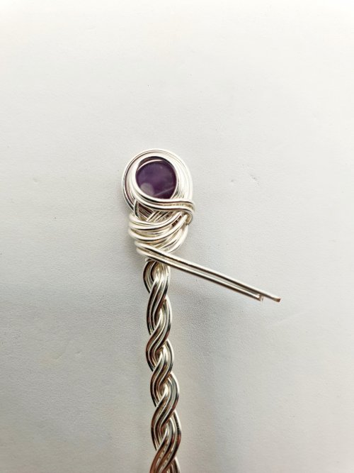 Natalie Patten's Braided Wire Cuff - , Contemporary Wire Jewelry, Spirals, Wire Spiral, Spiral Wire Wrap, Weaving, Wire Weaving, Weaving Wire, braided wire cuff