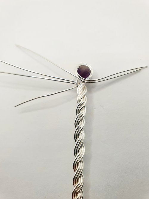 Natalie Patten's Braided Wire Cuff - , Contemporary Wire Jewelry, Spirals, Wire Spiral, Spiral Wire Wrap, Weaving, Wire Weaving, Weaving Wire, braided wire cuff