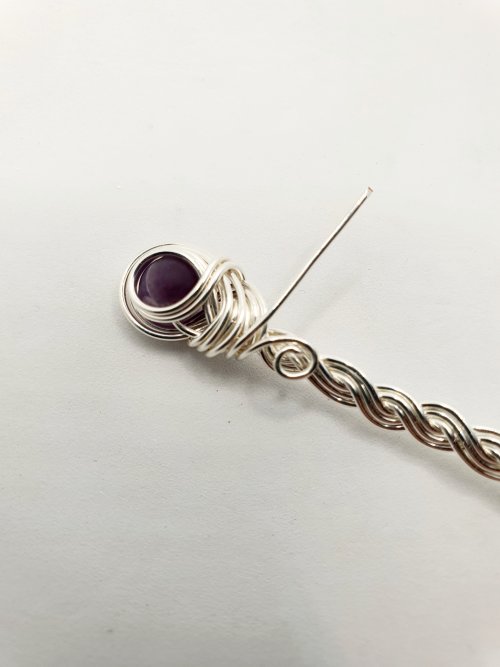 Natalie Patten's Braided Wire Cuff - , Contemporary Wire Jewelry, Spirals, Wire Spiral, Spiral Wire Wrap, Weaving, Wire Weaving, Weaving Wire, braided wire cuff