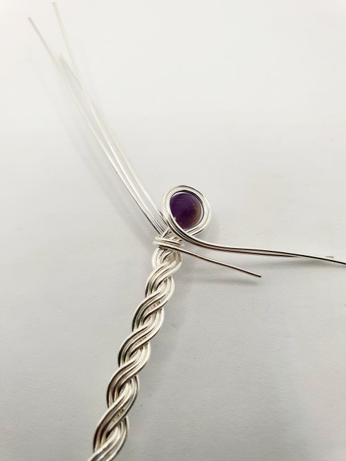 Natalie Patten's Braided Wire Cuff - , Contemporary Wire Jewelry, Spirals, Wire Spiral, Spiral Wire Wrap, Weaving, Wire Weaving, Weaving Wire, braided wire cuff