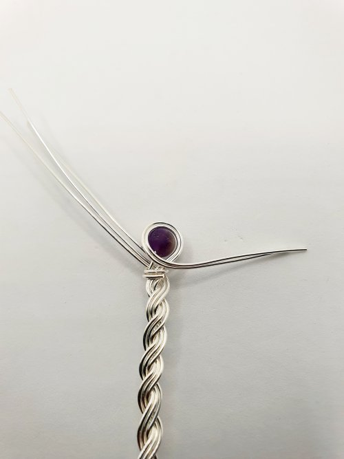 Natalie Patten's Braided Wire Cuff - , Contemporary Wire Jewelry, Spirals, Wire Spiral, Spiral Wire Wrap, Weaving, Wire Weaving, Weaving Wire, braided wire cuff