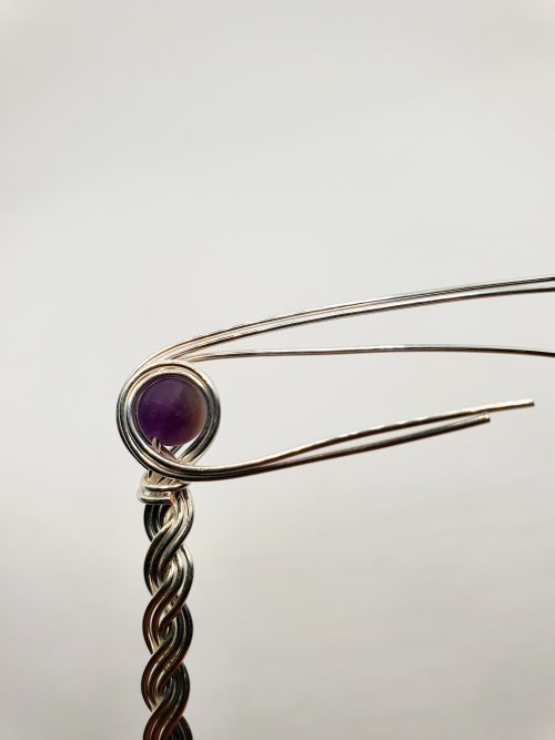 Natalie Patten's Braided Wire Cuff - , Contemporary Wire Jewelry, Spirals, Wire Spiral, Spiral Wire Wrap, Weaving, Wire Weaving, Weaving Wire, braided wire cuff