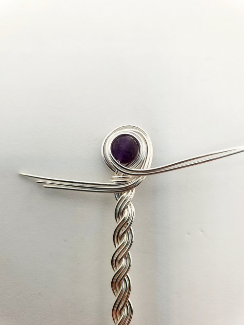 Natalie Patten's Braided Wire Cuff - , Contemporary Wire Jewelry, Spirals, Wire Spiral, Spiral Wire Wrap, Weaving, Wire Weaving, Weaving Wire, braided wire cuff