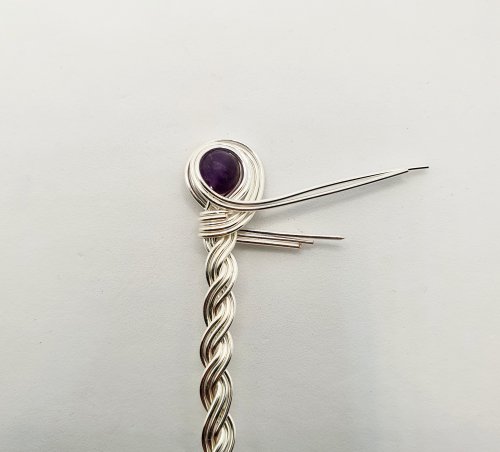 Natalie Patten's Braided Wire Cuff - , Contemporary Wire Jewelry, Spirals, Wire Spiral, Spiral Wire Wrap, Weaving, Wire Weaving, Weaving Wire, braided wire cuff