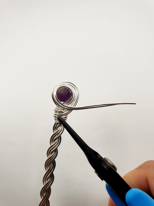 Natalie Patten's Braided Wire Cuff - , Contemporary Wire Jewelry, Spirals, Wire Spiral, Spiral Wire Wrap, Weaving, Wire Weaving, Weaving Wire, braided wire cuff