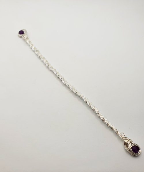 Natalie Patten's Braided Wire Cuff - , Contemporary Wire Jewelry, Spirals, Wire Spiral, Spiral Wire Wrap, Weaving, Wire Weaving, Weaving Wire, braided wire cuff