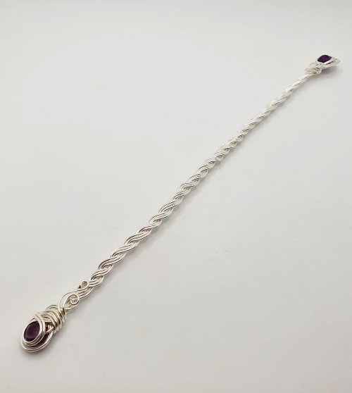 Natalie Patten's Braided Wire Cuff - , Contemporary Wire Jewelry, Spirals, Wire Spiral, Spiral Wire Wrap, Weaving, Wire Weaving, Weaving Wire, braided wire cuff