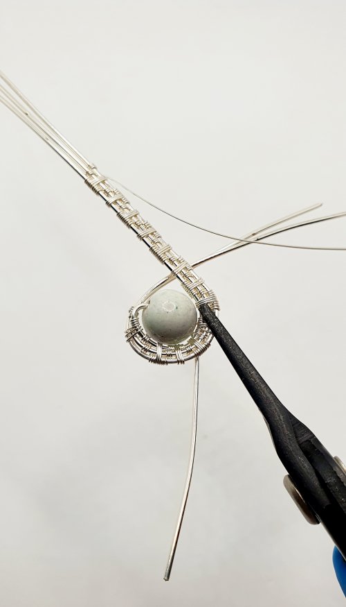 Natalie Patten's Woven Wire Pendant and Earrings Set - , Wire Weaving, Weaving, Wire Weaving, Weaving Wire, woven wire pendant and earring set