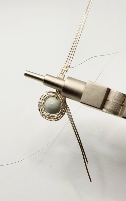 Natalie Patten's Woven Wire Pendant and Earrings Set - , Wire Weaving, Weaving, Wire Weaving, Weaving Wire, woven wire pendant and earring set