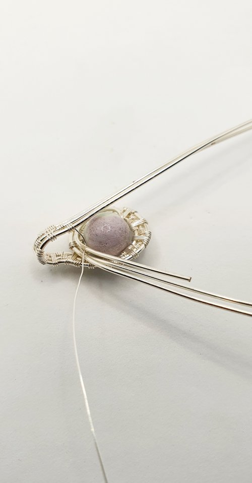 Natalie Patten's Woven Wire Pendant and Earrings Set - , Wire Weaving, Weaving, Wire Weaving, Weaving Wire, woven wire pendant and earring set