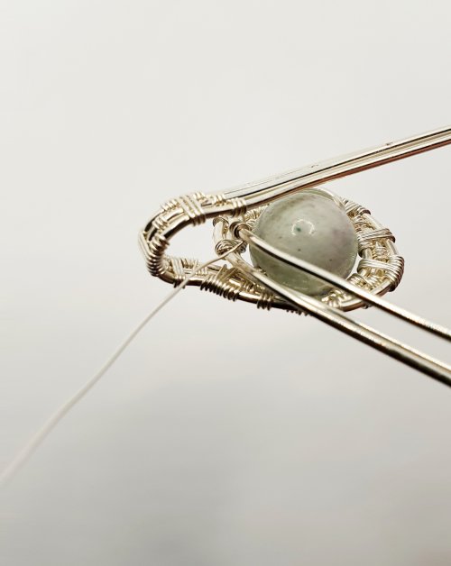 Natalie Patten's Woven Wire Pendant and Earrings Set - , Wire Weaving, Weaving, Wire Weaving, Weaving Wire, woven wire pendant and earring set