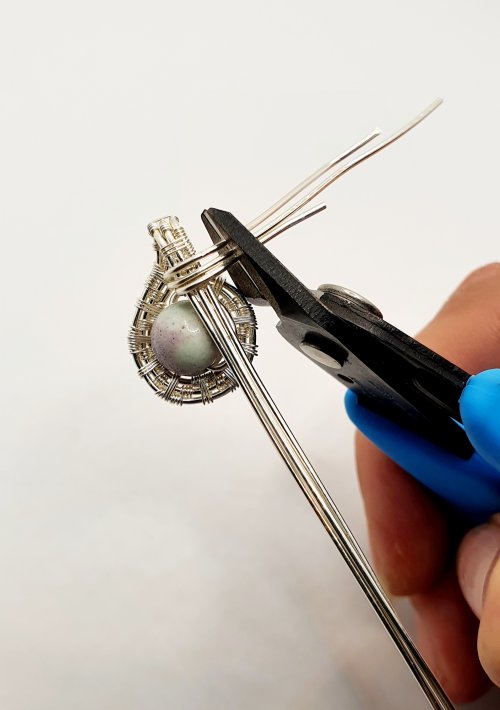 Natalie Patten's Woven Wire Pendant and Earrings Set - , Wire Weaving, Weaving, Wire Weaving, Weaving Wire, woven wire pendant and earring set
