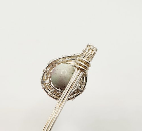 Natalie Patten's Woven Wire Pendant and Earrings Set - , Wire Weaving, Weaving, Wire Weaving, Weaving Wire, woven wire pendant and earring set