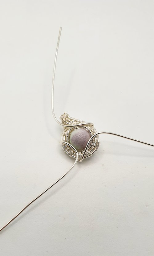 Natalie Patten's Woven Wire Pendant and Earrings Set - , Wire Weaving, Weaving, Wire Weaving, Weaving Wire, woven wire pendant and earring set