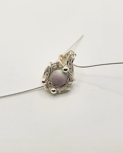 Natalie Patten's Woven Wire Pendant and Earrings Set - , Wire Weaving, Weaving, Wire Weaving, Weaving Wire, woven wire pendant and earring set